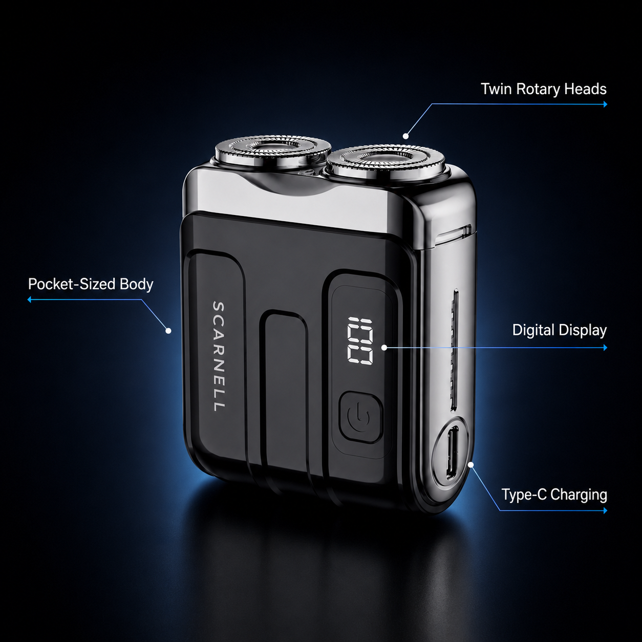 SCARNELL Axis Mini™ Portable Shaver